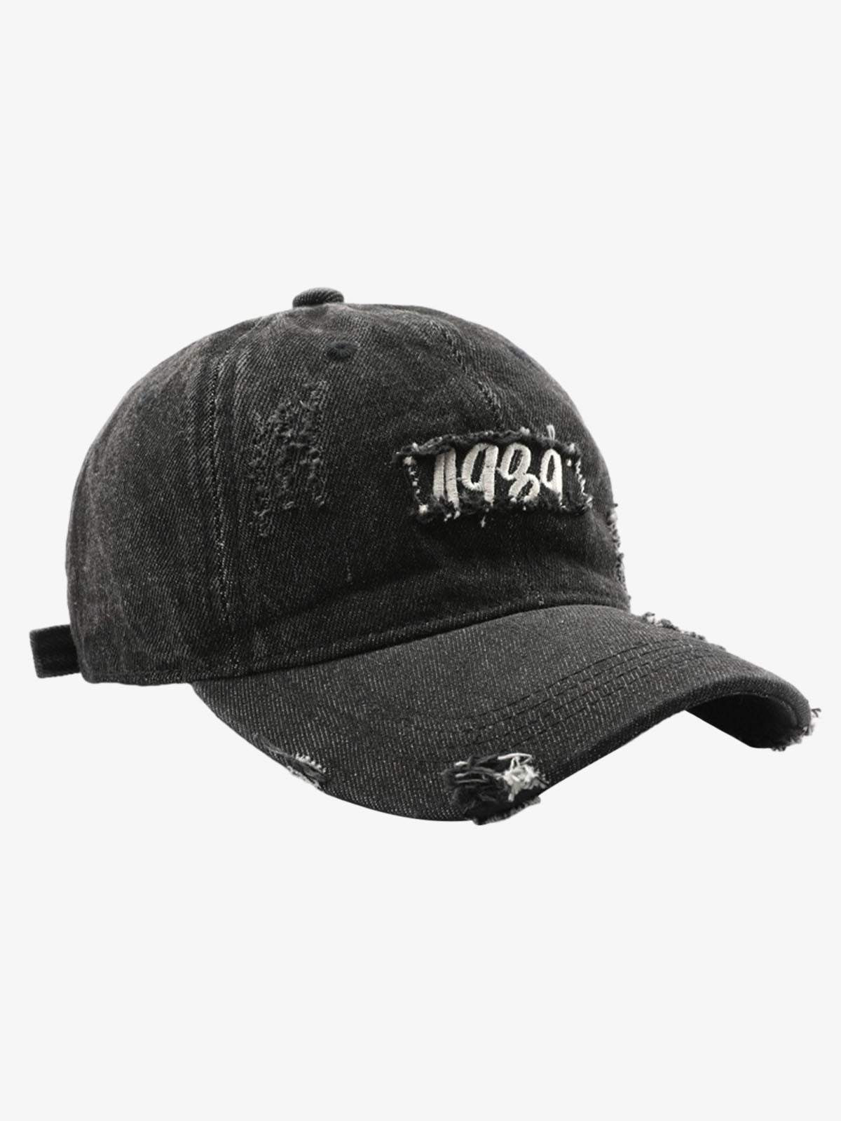 1989 Embroidery Distressed Denim Baseball Cap 