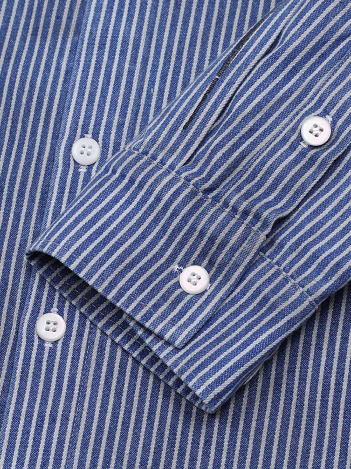 Streetwear Red Star Striped Long Sleeve Shirt 