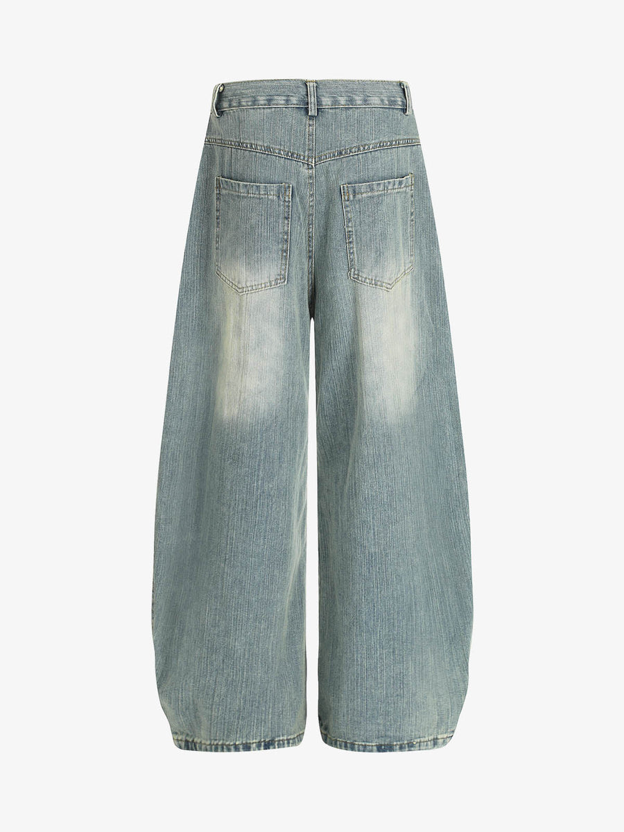 Washed Slub Machete Dye Jeans 