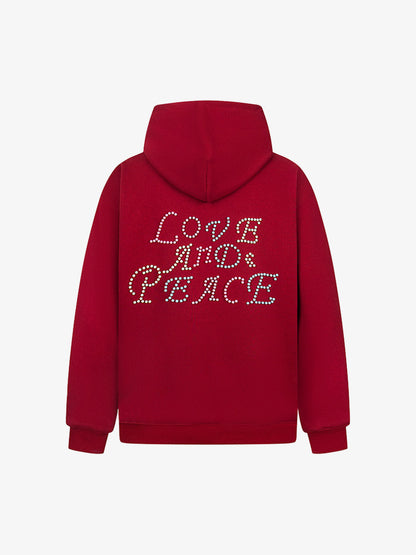 Niche Colorful Beaded Letter Hoodie 