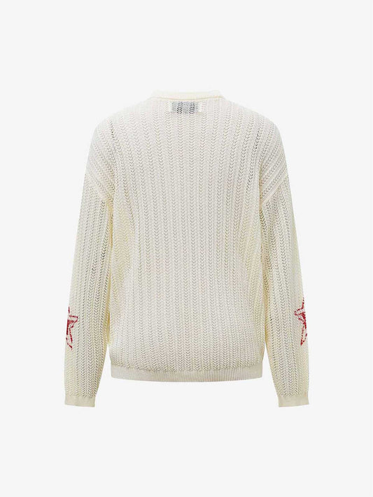 Street Hollow Knit Crew Neck Sweater 