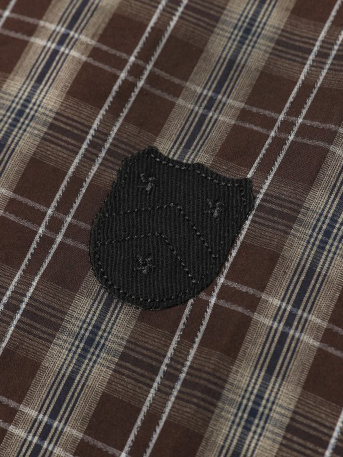 Vintage Patch Embroidered Plaid Shirt 
