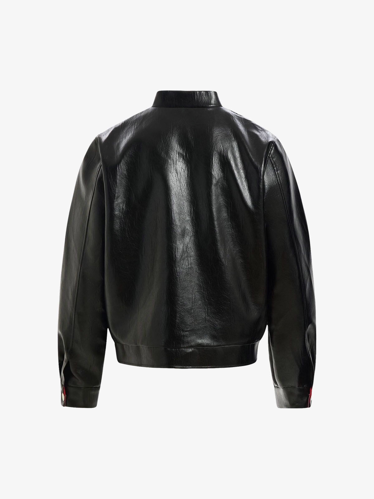 Vintage Embroidered Racing PU Leather Motorcycle Jacket 