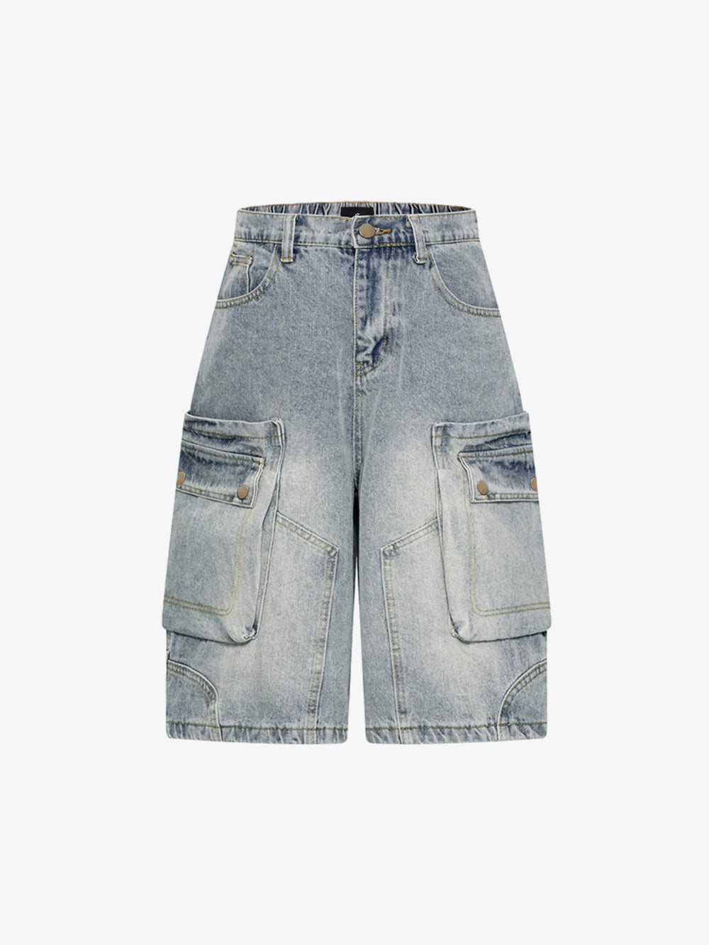 Short en jean cargo multipoches