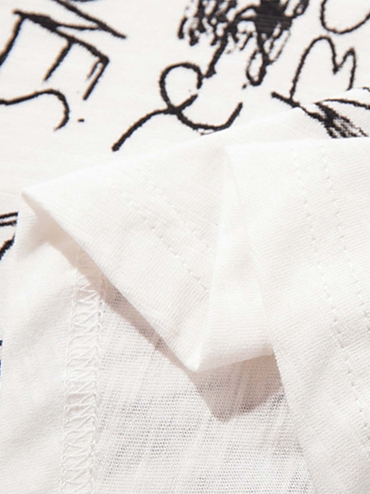 T-shirt con grafica astratta dipinta a mano