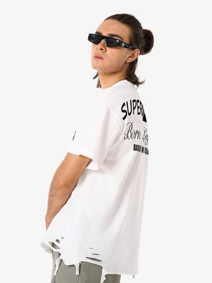 Retro Letter Lip Graphic T-Shirt 