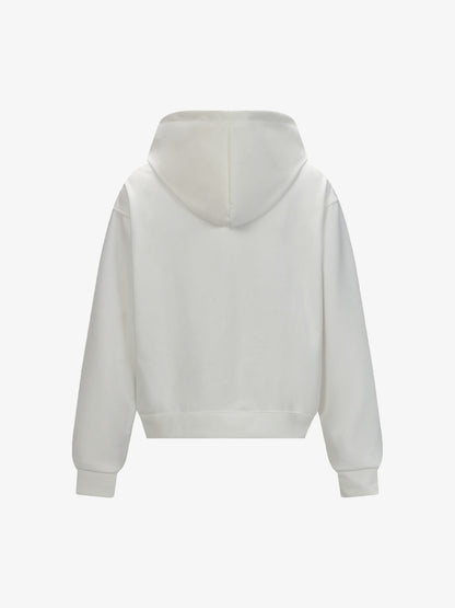 Retro Fake Two-Piece Zipper Hooded Sweatshirt 