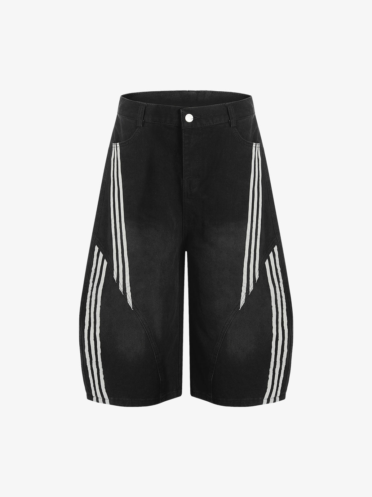 Barrel Straight Wide Leg Cropped Jort 