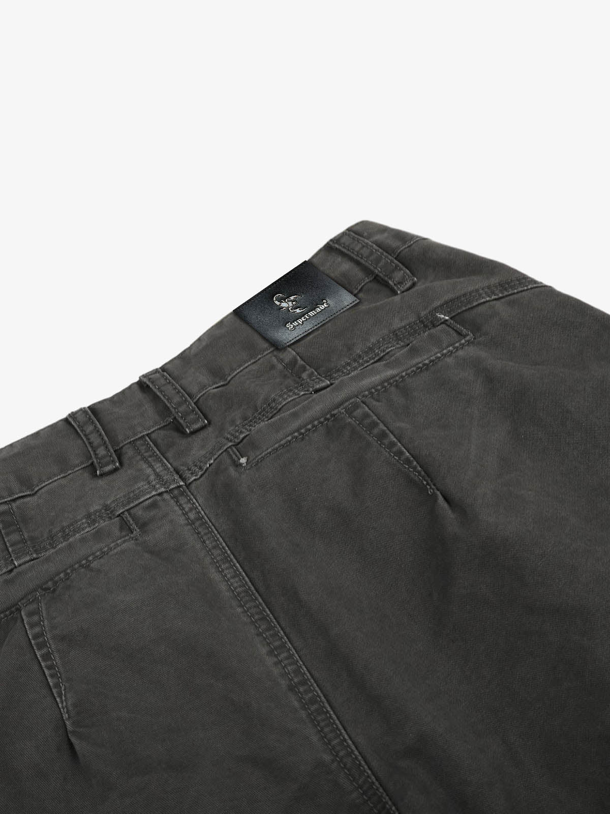 Studded Multi-Pocket Wide-Leg Cargo Pants