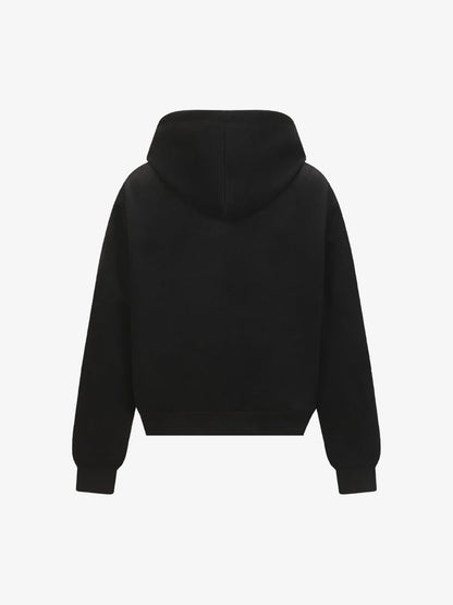 Retro Fake Two-Piece Zipper Hooded Sweatshirt 
