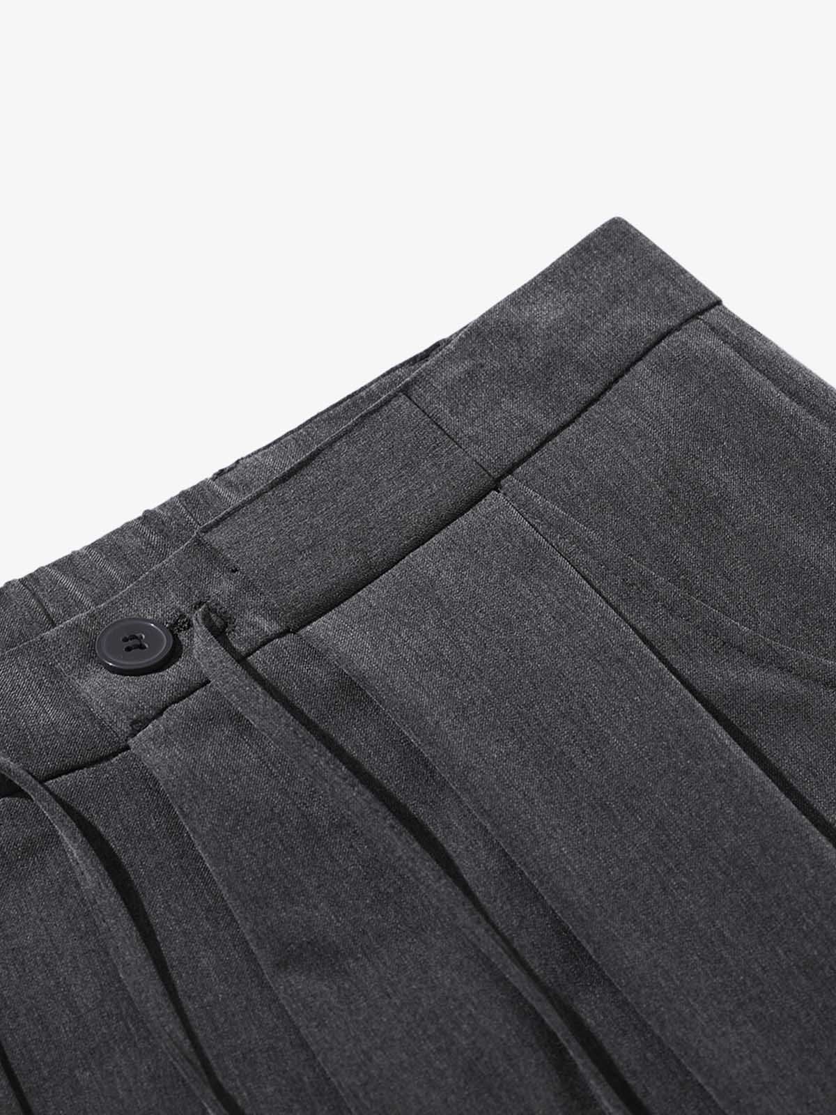 High Street Drawstring Design Pleated Flared Scimitar Pants 