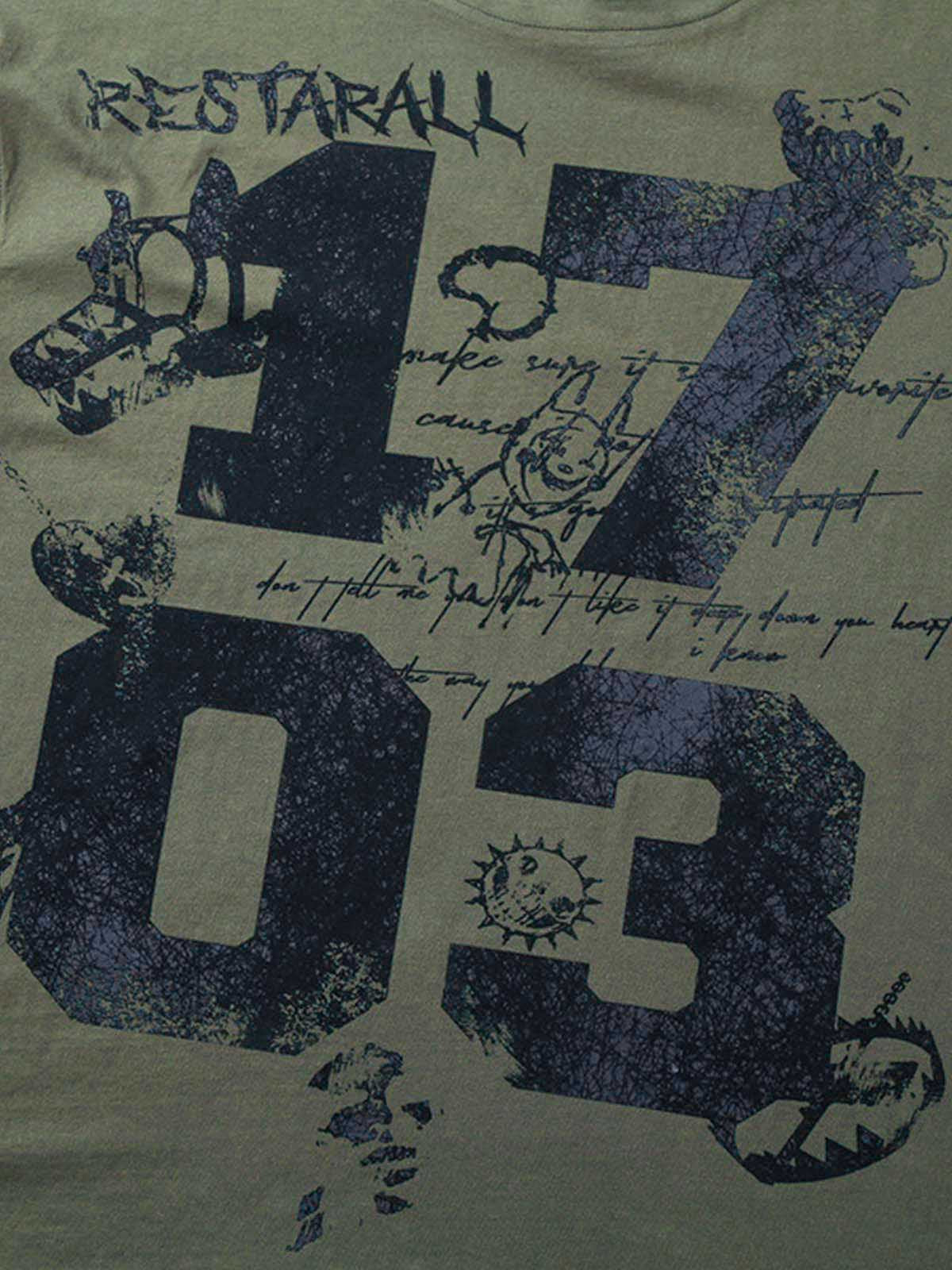 Street Devil Tire Graffiti T-shirt
