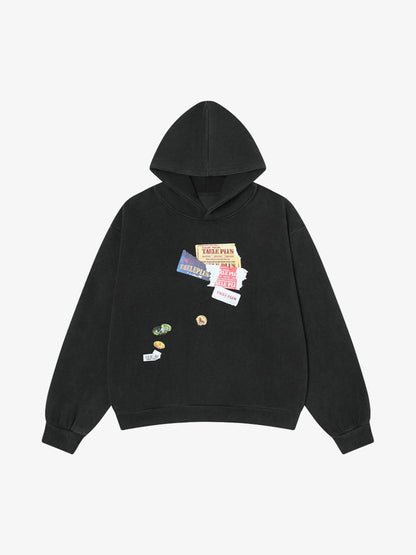 Stylish Hooded Sweatshirt with Unique Patch Design for Everyday Wear 