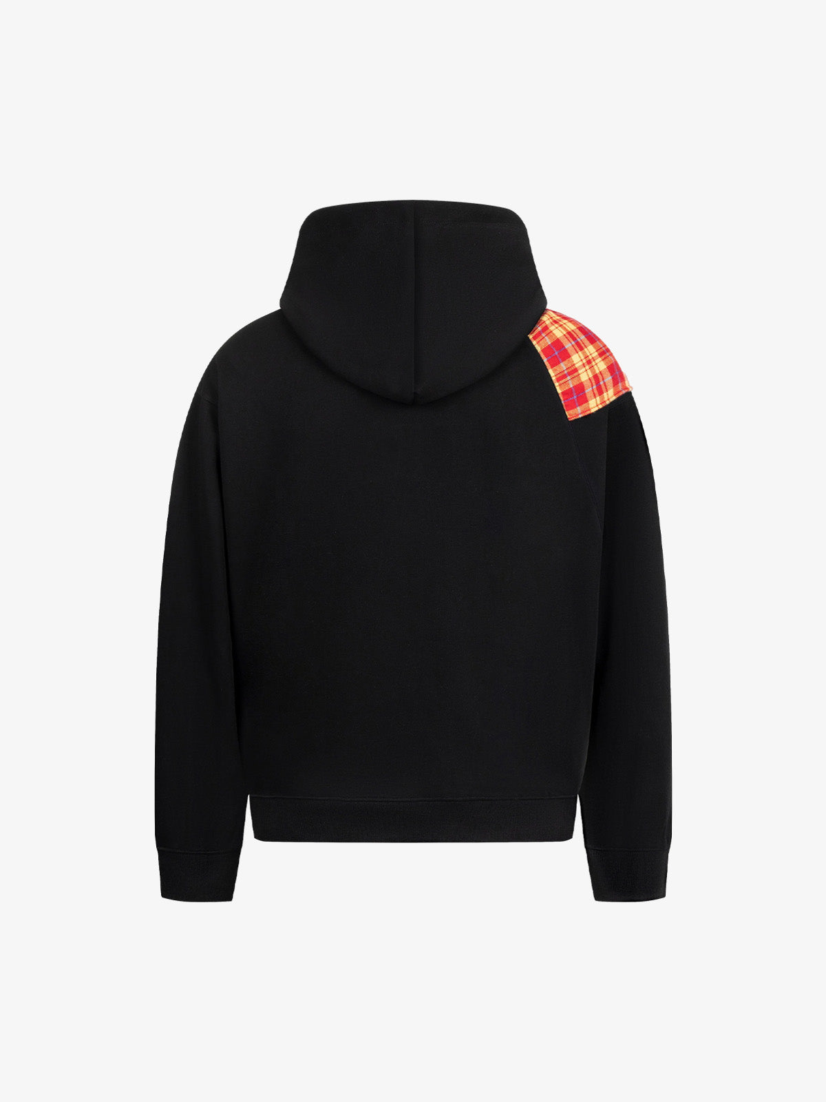 Retro Street Plaid Bow Stitching Hoodie 