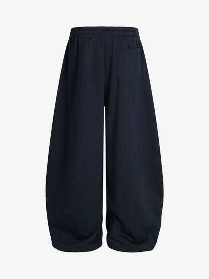 Hip-Hop Patch Embroidered Wide-Leg Sweatpants 