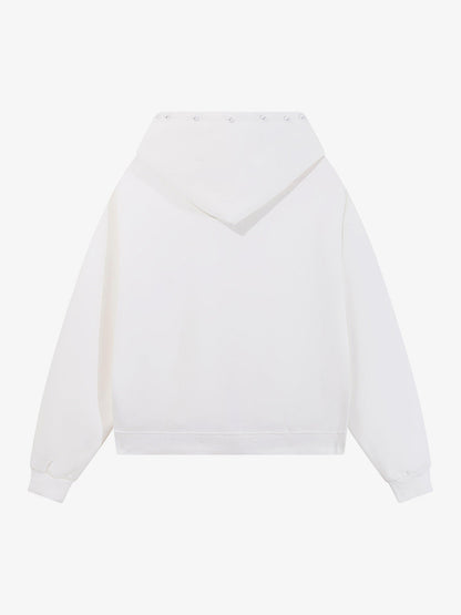 Stylish Embroidered Hoodie with Zip-Up Design for Men and Women - Perfect for Casual Wear 