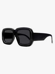 Retro Square Frame Wide Temple Sunglasses 