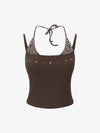 Leopard Print Halter Crop Top