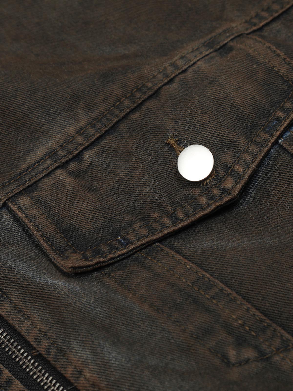 Retro Wasteland Dirty Dyed Denim Jacket 