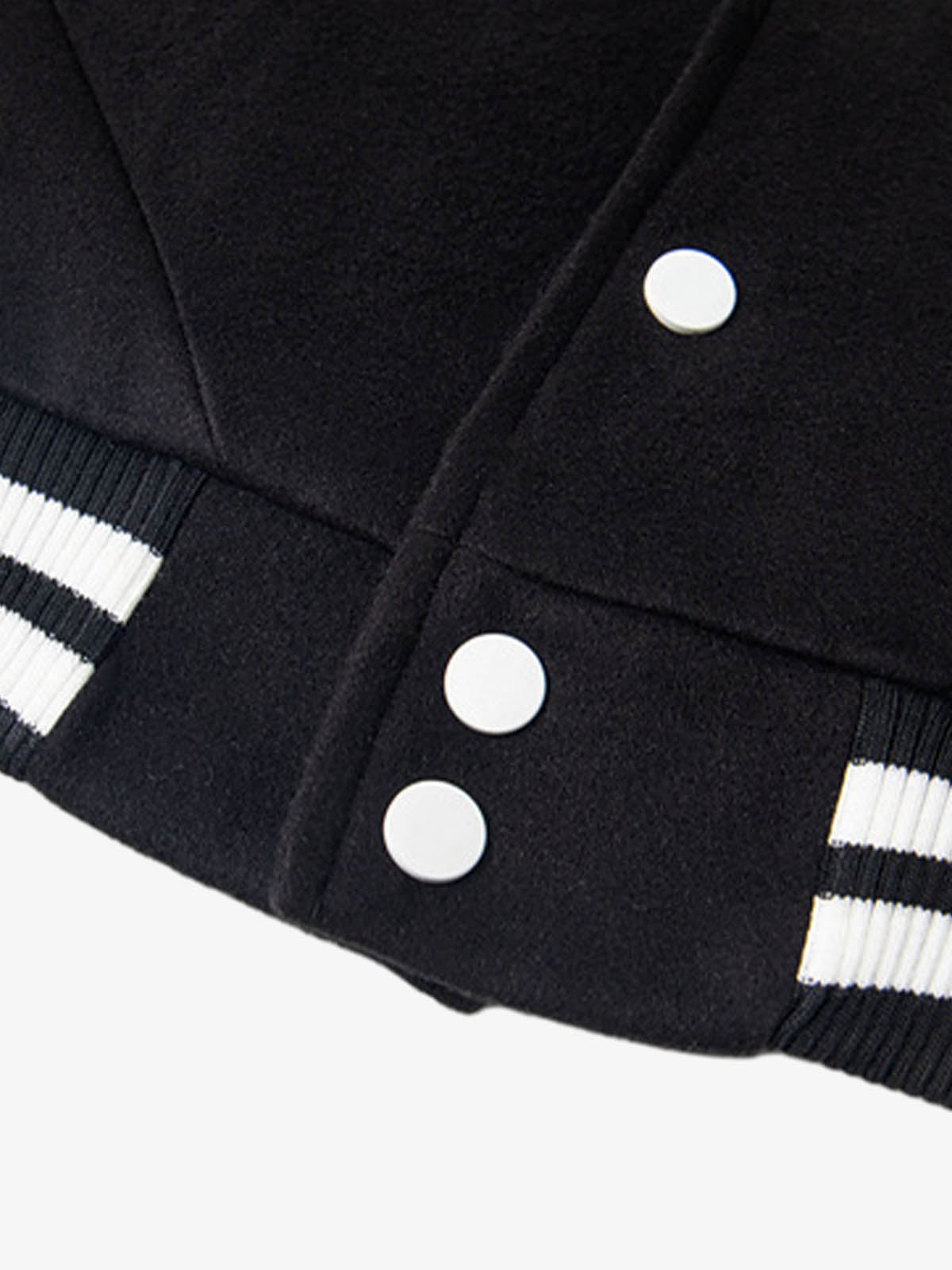 Retro Stripe With Contrast Stitching Baseball Jacket 