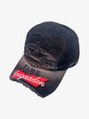Distressed Baseball Cap with Frayed Brim