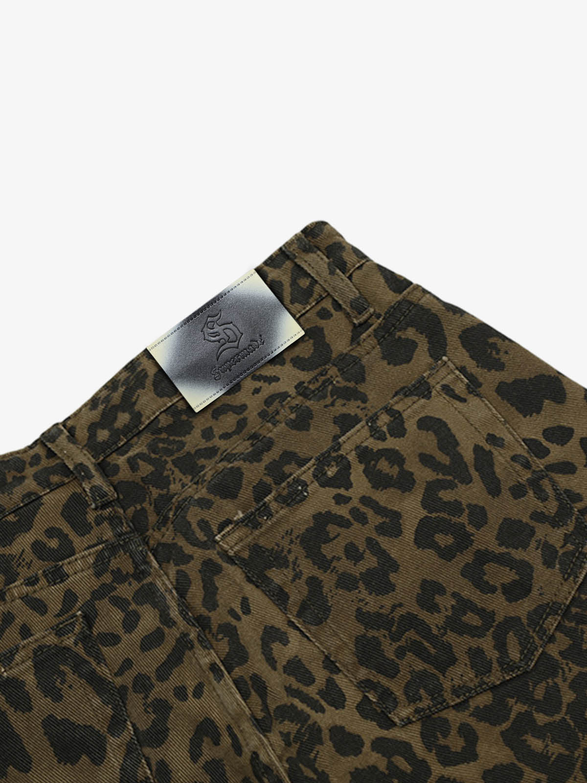 Leopard Print Cotton Wide Leg Shorts 