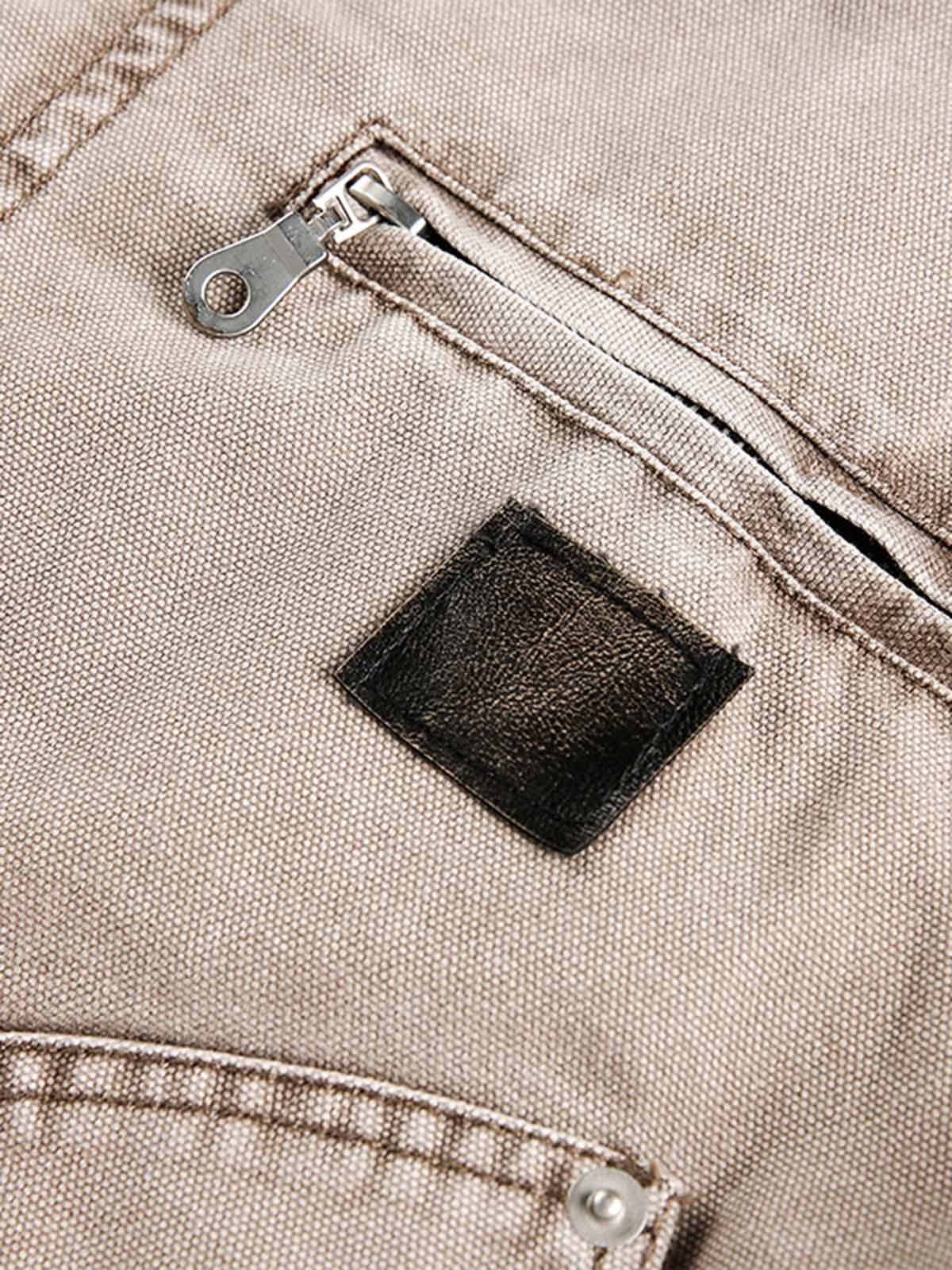 Vintage Washed Workwear Lapel Detroit Jacket 