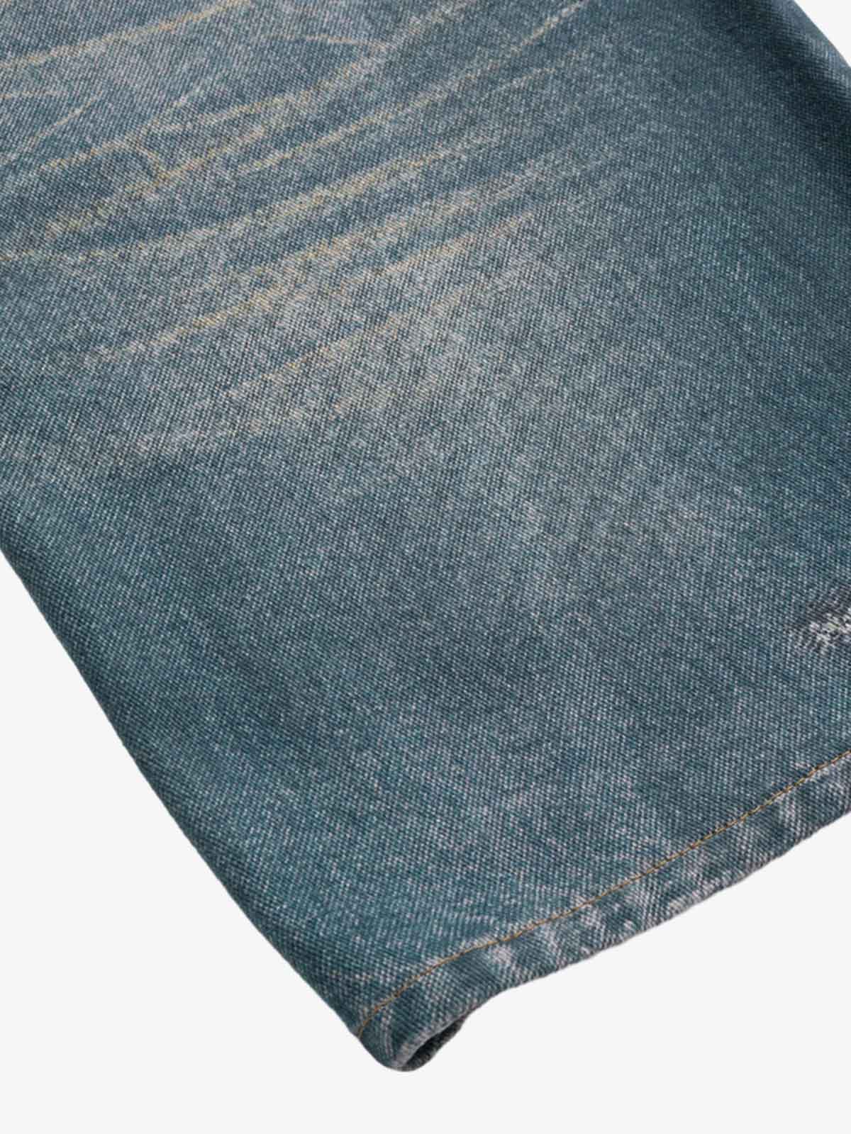 RO Chain Hole 3D Printed Baggy Jeans 