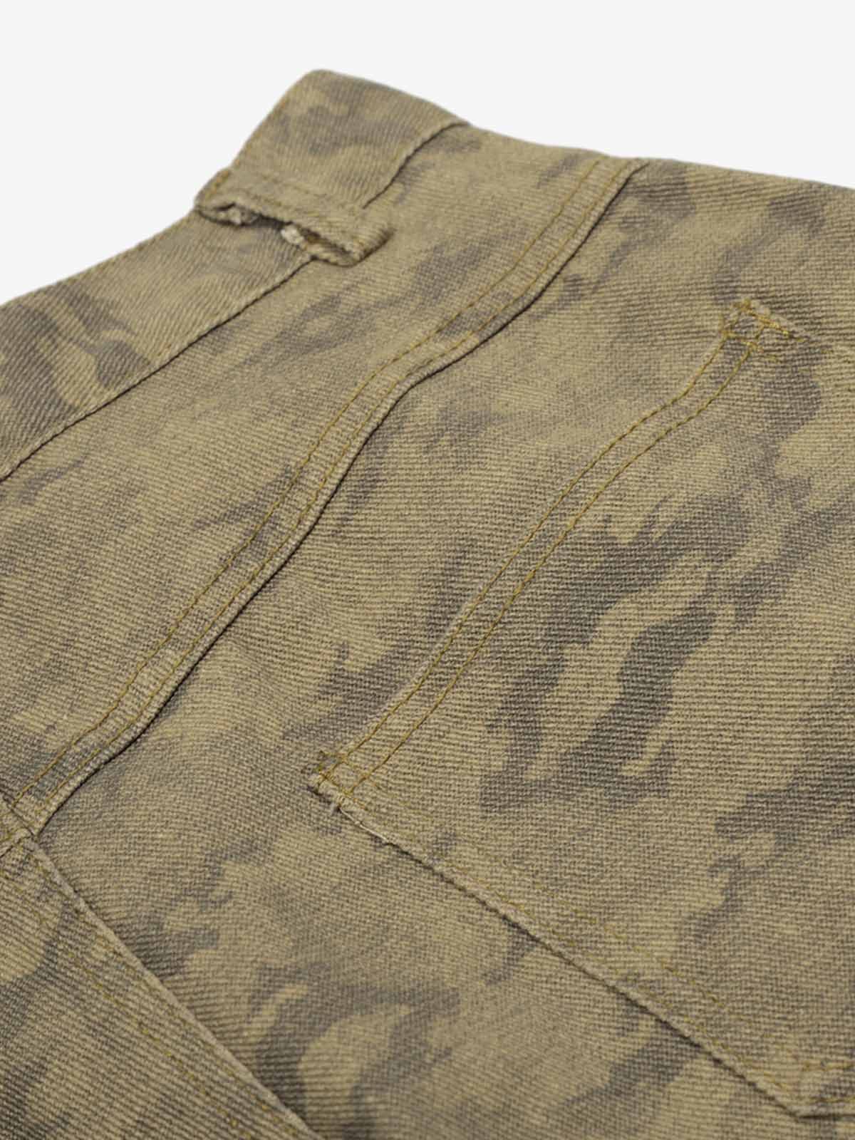 Camouflage Cargo RO Machete Wide-Leg Pants 