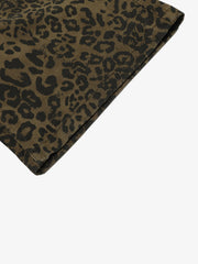 Leopard Print Cotton Wide Leg Shorts 