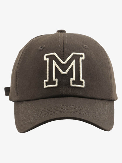 Retro Hollow M Letter Embroidered Baseball Cap 