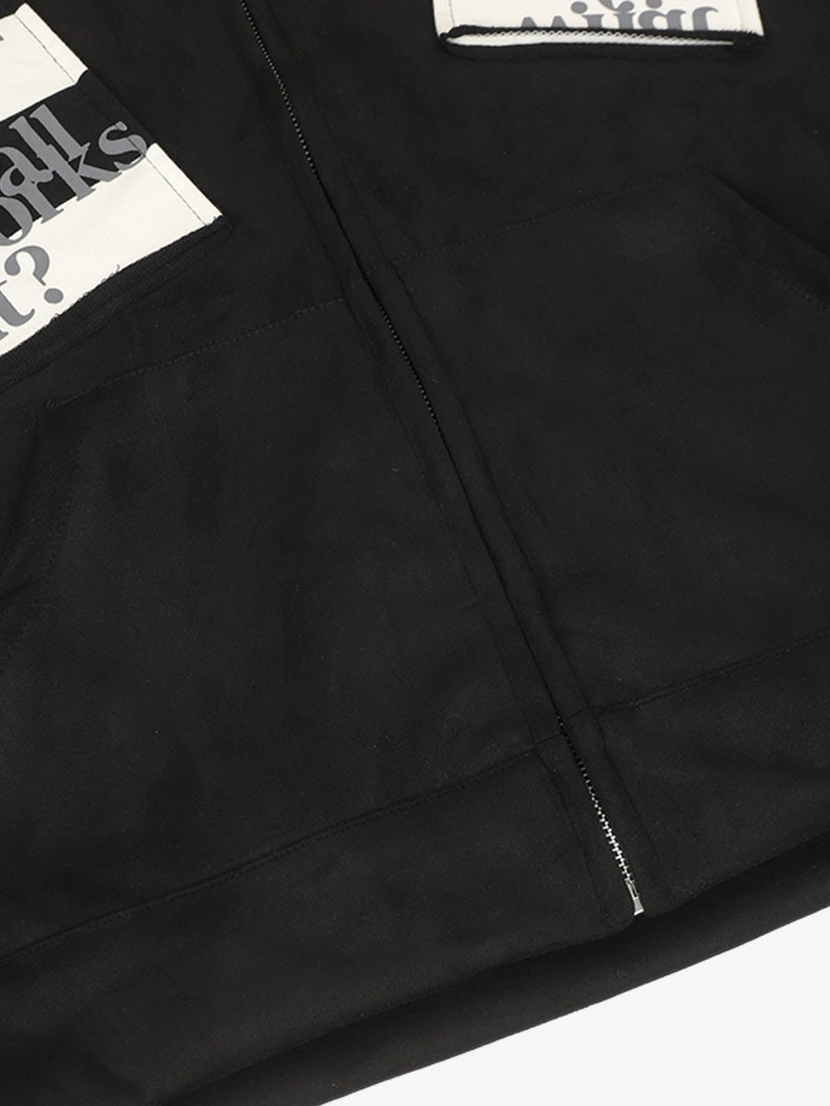 Retro Fake Two-Piece Zipper Hooded Sweatshirt 