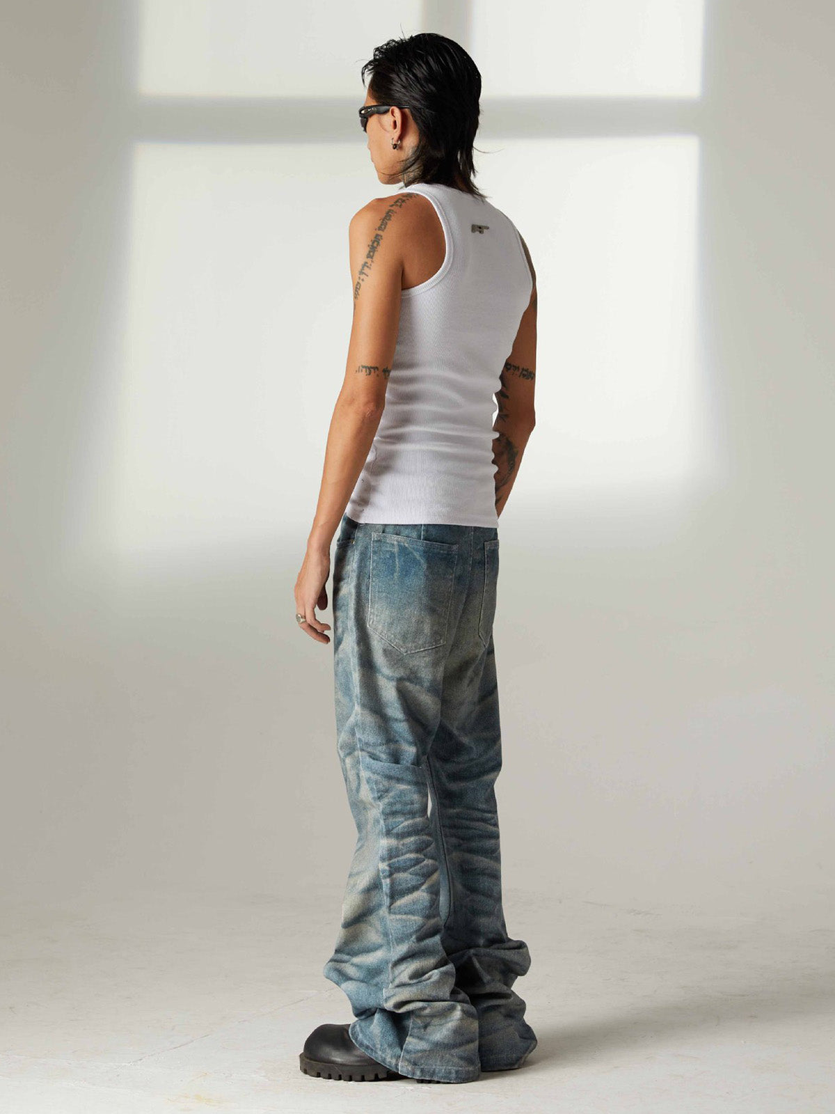 Street Heavy Rhinestone Threaded Vest 