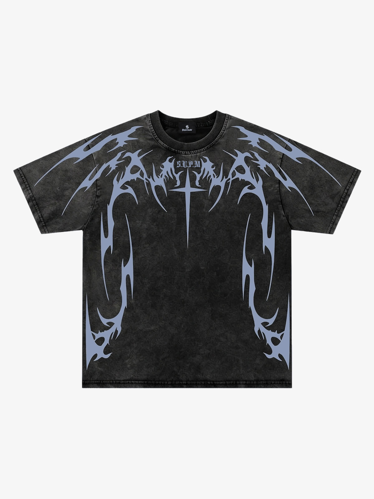 Cross Thorn Graphic Distressed Tee
