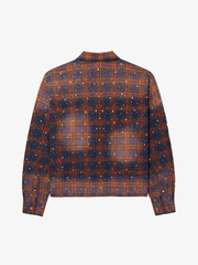Rhinestone Plaid Long-Sleeve Shirt