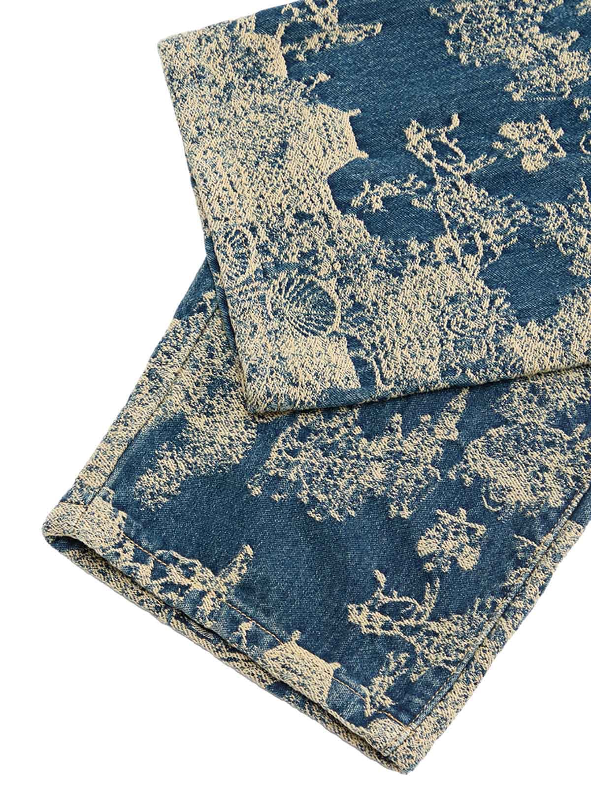 Landscape Jacquard Straight Jeans