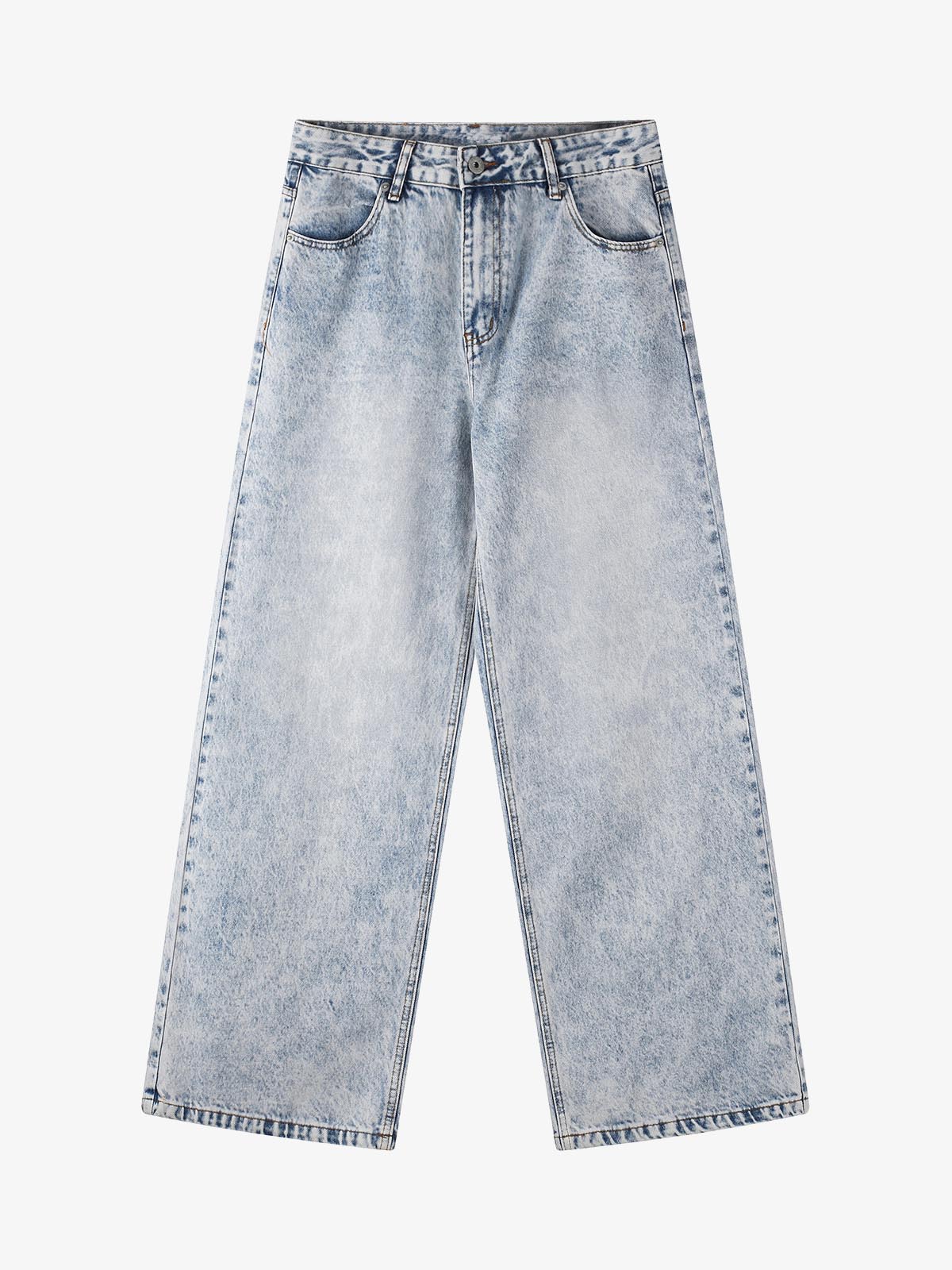Angel Wing Print Bggy Jeans