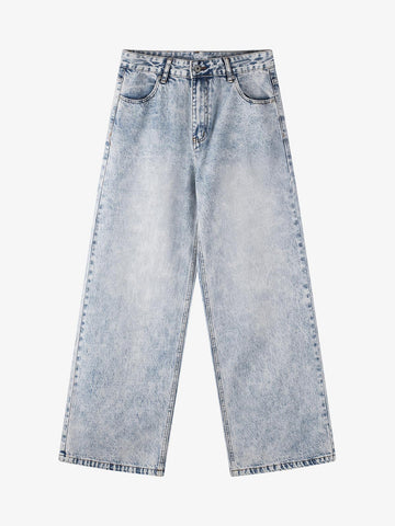 Angel Wing Print Bggy Jeans
