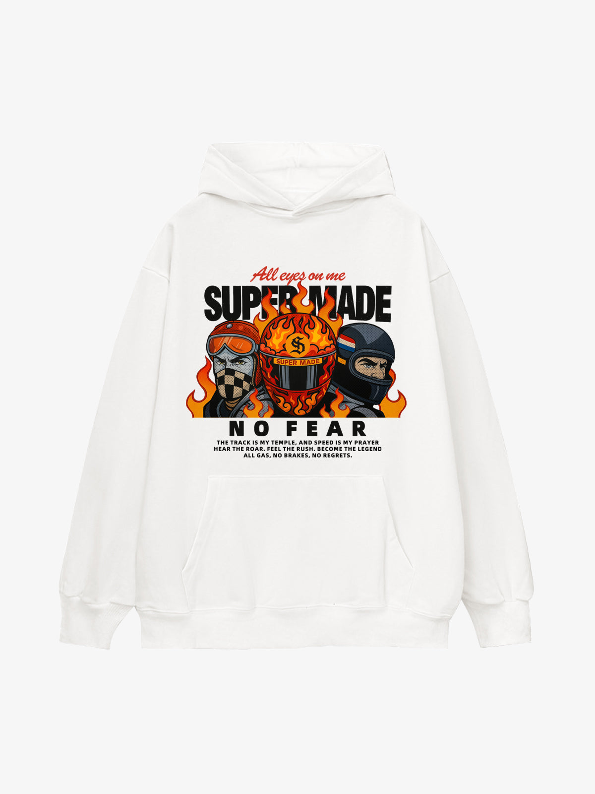 Supermade Cyber Hot-blooded Motorcycle Hooded Sweatshirt 