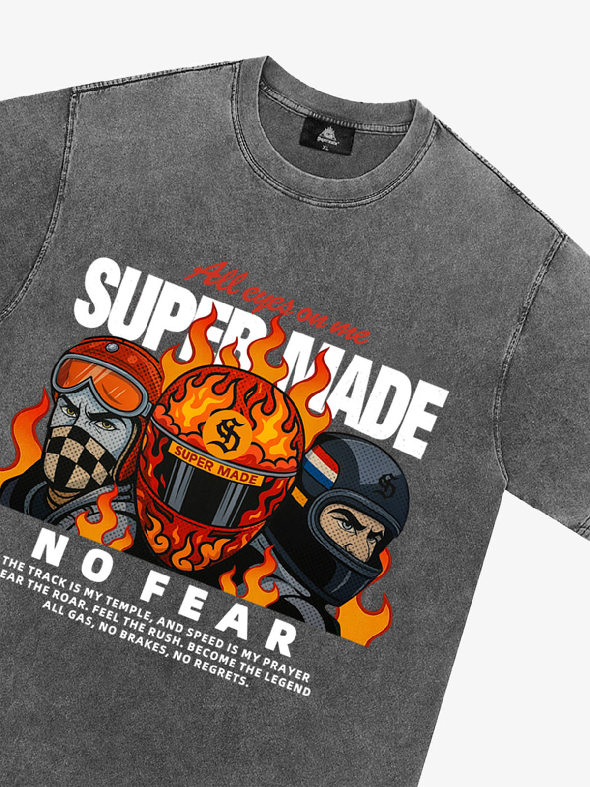 Motorcycle racing graphic T-shirt 