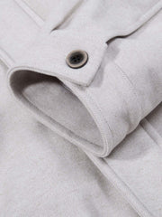 Convertible-Collar Snap-Button Bomber Jacket