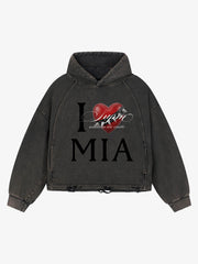 Miami Limited Edition, Washed Denim‑Blue Boxy Hoodie