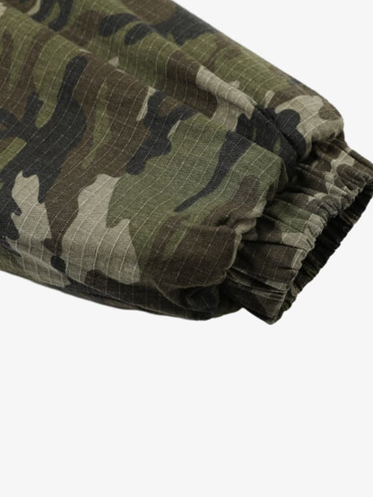 Detachable Fur Collar Forest Camo Padded Jacket 