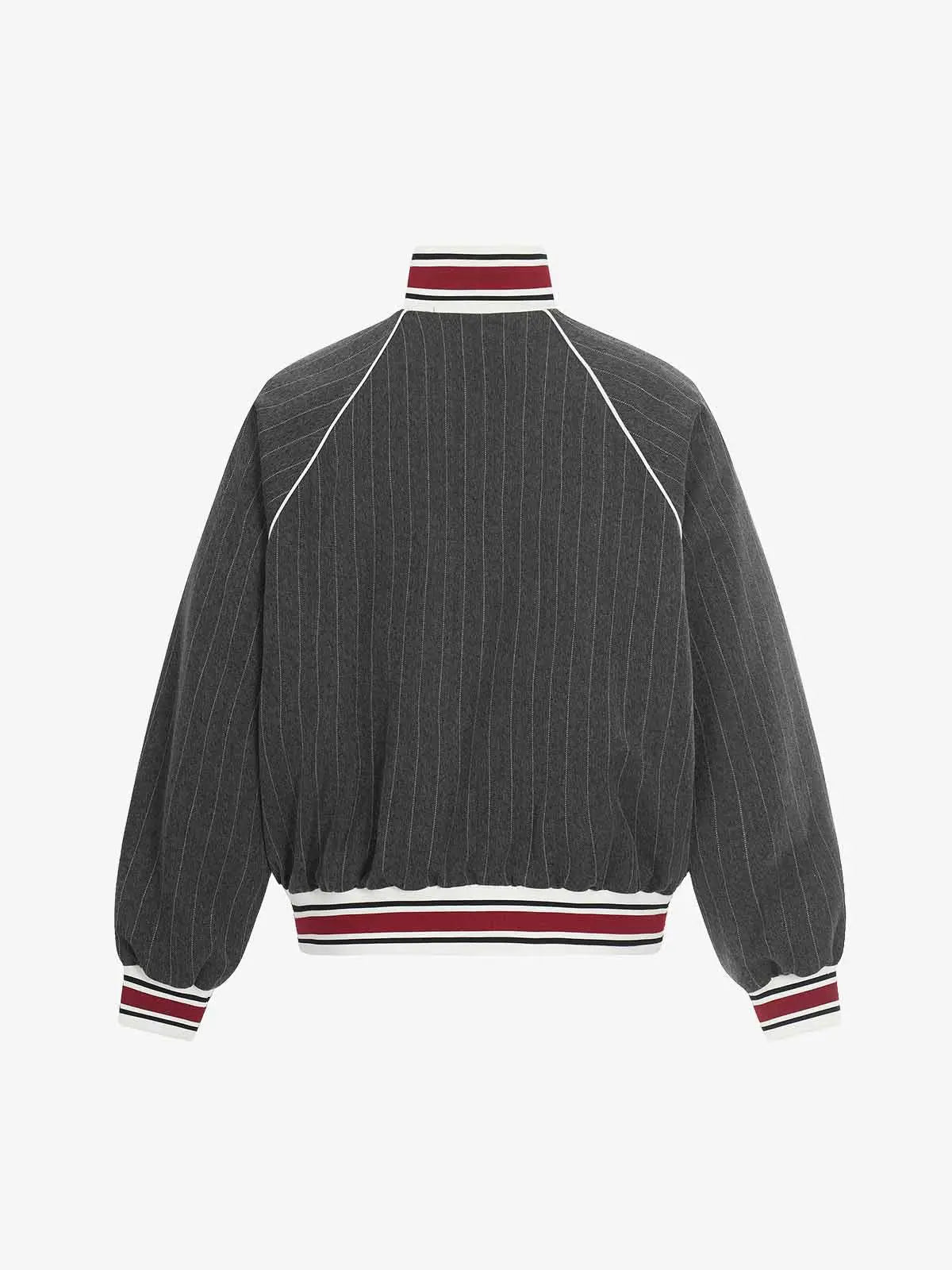 Pinstripe Vertical Embroidery Track Jacket 