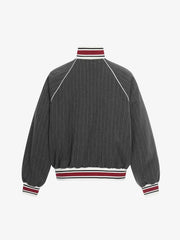 Pinstripe Vertical Embroidery Track Jacket 
