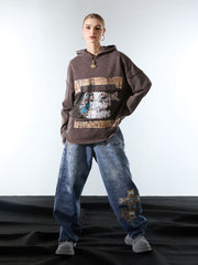 Distressed Thorn Destruction Painting Hoodie 