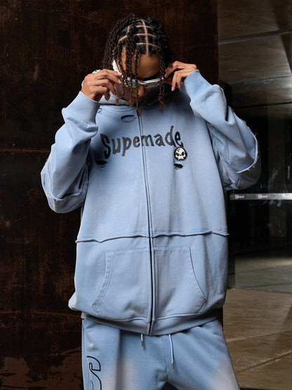 Original Washed Hooded Sweatshirt Suit 