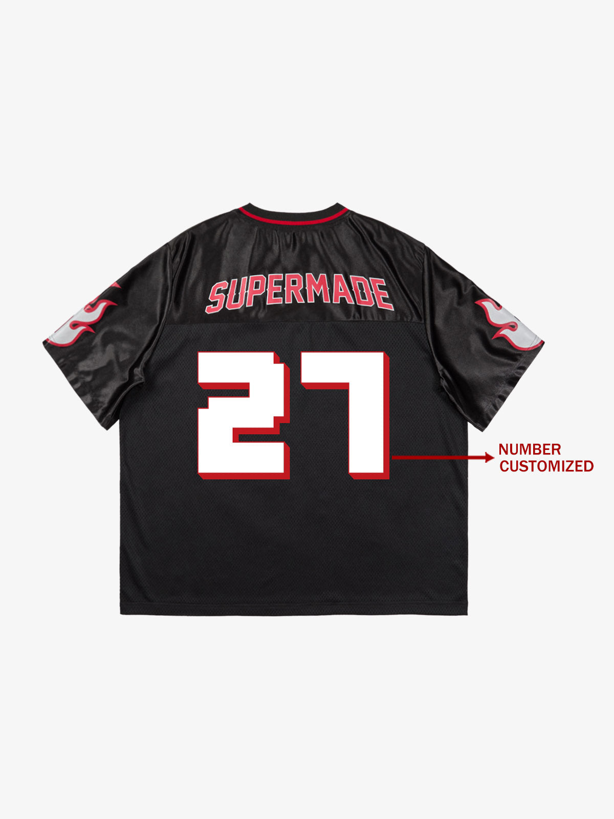 Original Flame Print Football Jersey T-Shirt 