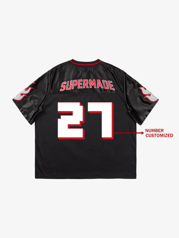 Original Flame Print Football Jersey T-Shirt 