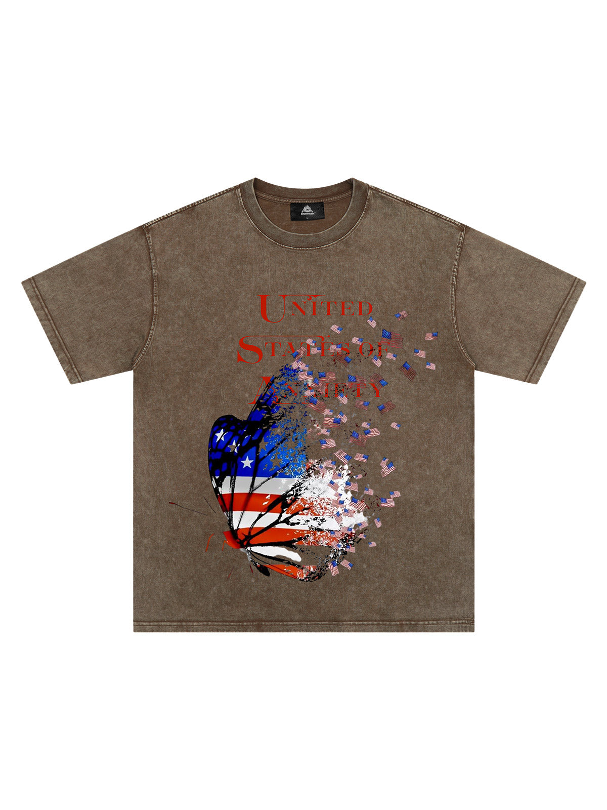 Orginal Street Broken Phantom Butterfly Independence Day T-shirt 